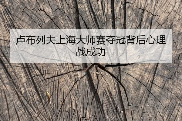 卢布列夫上海大师赛夺冠背后心理战成功 | leyusports